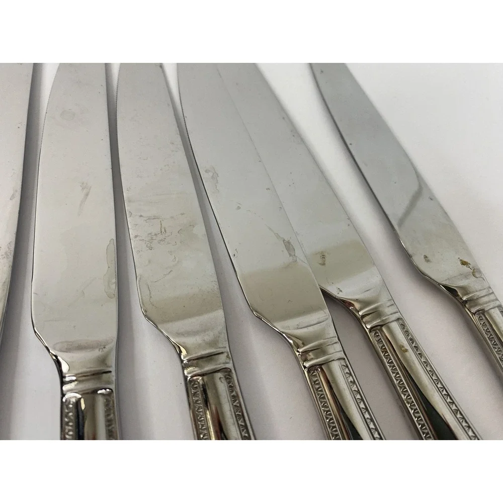 Mikasa Sinclair-Belvedere Stainless Oval Dinner Knives Set Of 8